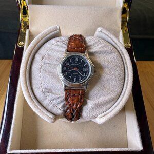 Vintage Generra Calendar Watch Woven Leather Bracelet 74-112, 27mm